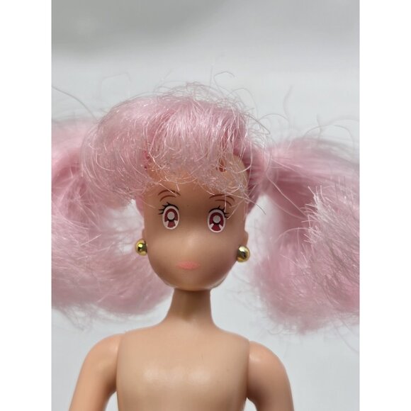 1997 SAILOR MOON CHIBI MOON CHIBIUSA RINI 5" DOLL PINK HAIR BANDAI IRWIN TOYS - Picture 7 of 14